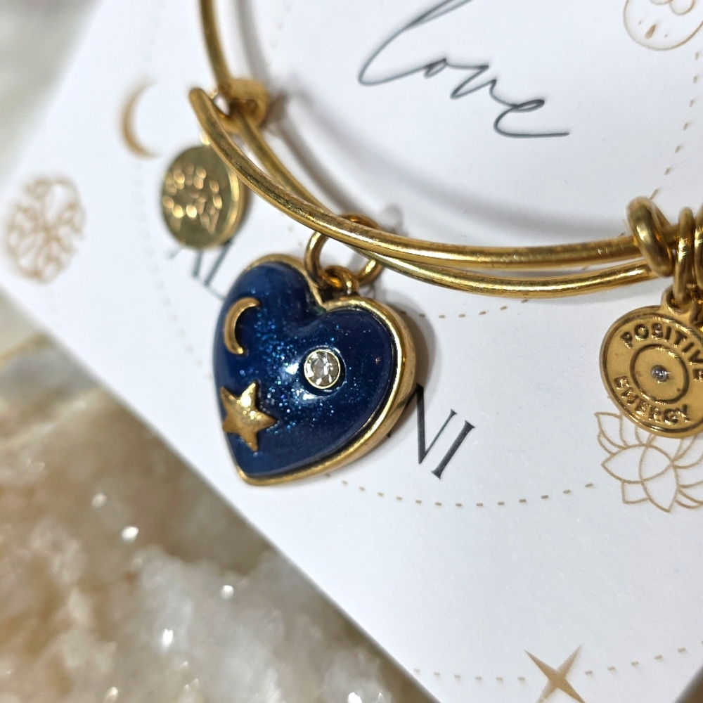 Alex and Ani Gold and Blue Celestial Bracelet